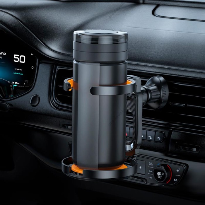 Автомобільний тримач для чашок Hoco ZP14 Mountain air outlet water cup holder Black-orange