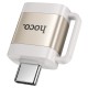 Перехідник HOCO UA31C Type-C male to USB female OTG adapter Gray