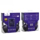 Дротові навушники HOCO W24 Enlighten headphones with mic set Black-purple