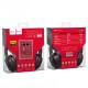 Дротові навушники HOCO W24 Enlighten headphones with mic set Black-red