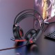 Дротові навушники HOCO W105 LED Joyful Gaming Headphones HD Mic Black-red