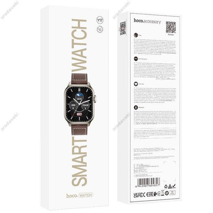 Смарт-годинник HOCO Y17 Smart sports watch (call version) BT 5.1 Track HeartRate IP67 Gold