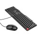 Комп'ютерна Клавіатура та Миша HOCO GM16 Business keyboard and mouse set (Keyboard RU/ENG розкладка / Mouse) Black