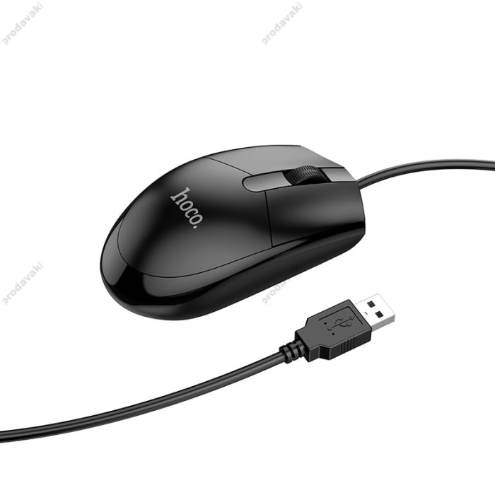 Комп'ютерна Клавіатура та Миша HOCO GM16 Business keyboard and mouse set (Keyboard RU/ENG розкладка / Mouse) Black