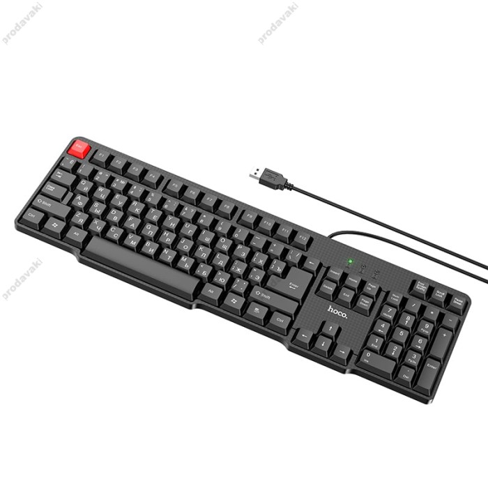 Комп'ютерна Клавіатура та Миша HOCO GM16 Business keyboard and mouse set (Keyboard RU/ENG розкладка / Mouse) Black