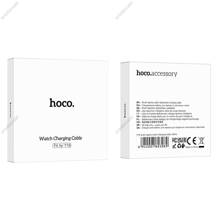 USB кабель Hoco Y16 Smart sports watch charging cable White