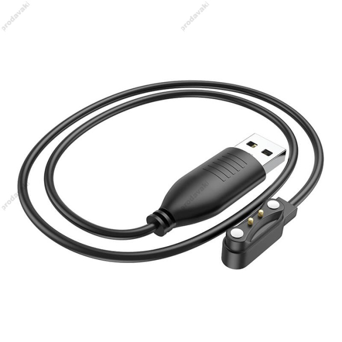 USB кабель Hoco Y5 / Y6 / Y7 / Y8 Smart sports watch charging cable Black