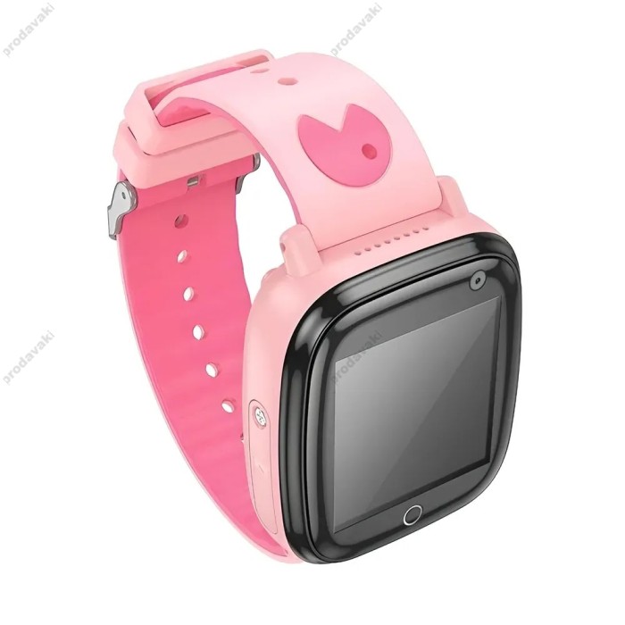 Дитячий смарт-годинник HOCO Y100 children watch with call function call gsm hd camera ip65 Pink