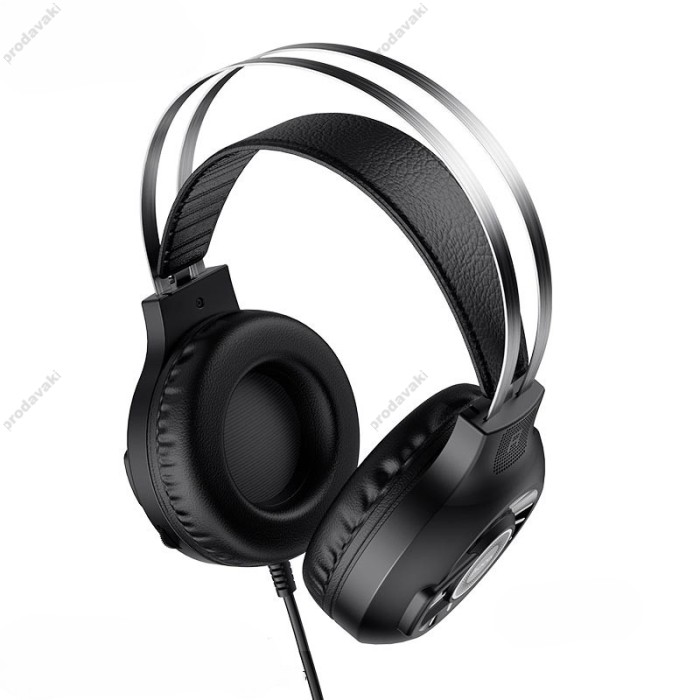 Дротові навушники HOCO ESD04 Cool Game LED Hi-Res Black