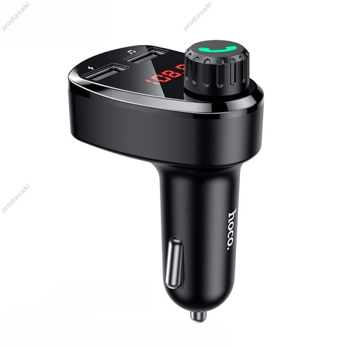 FM - трансмітер HOCO DE24 Superior Car BT Transmitter 2USB 2.4A TF/U Disk Black