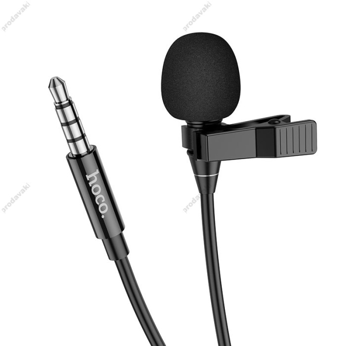 Мікрофон дротовий петличний HOCO L14 3.5мм Lavalier microphone 2m Black
