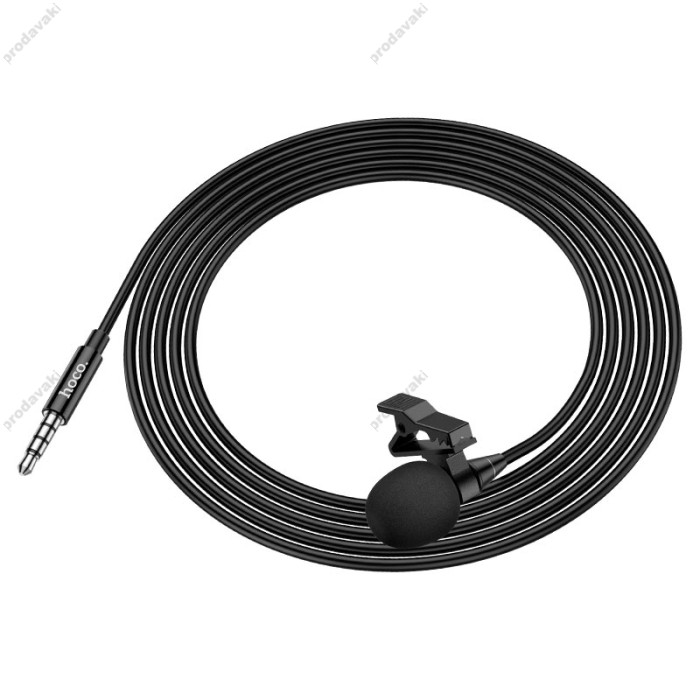 Мікрофон дротовий петличний HOCO L14 3.5мм Lavalier microphone 2m Black
