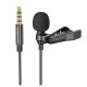 Мікрофон дротовий петличний BOROFONE BFK11 Elegant lavalier 3.5мм 2m Black