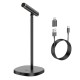 Мікрофон провідний настільний Hoco L16 USB/Type-C Desktop Microphone Black