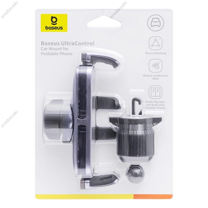 Автомобільний тримач Baseus Ultra Control Gravity Car Mount Foldable Phone Grey C40483401813-00