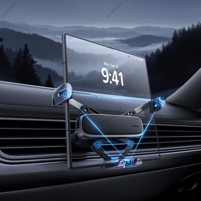 Автомобільний тримач Baseus Ultra Control Gravity Car Mount Foldable Phone Grey C40483401813-00