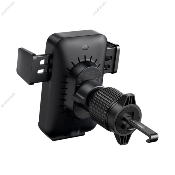 Автомобільний тримач із бездротовою зарядкою Baseus Wisdom Pro Auto Coil Alignment 15W Black C40381501123-00
