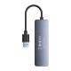 USB-Хаб Baseus UltraJoy Series 4в1 USB to 4xUSB 3.0 15cm Grey B0005280B811-10