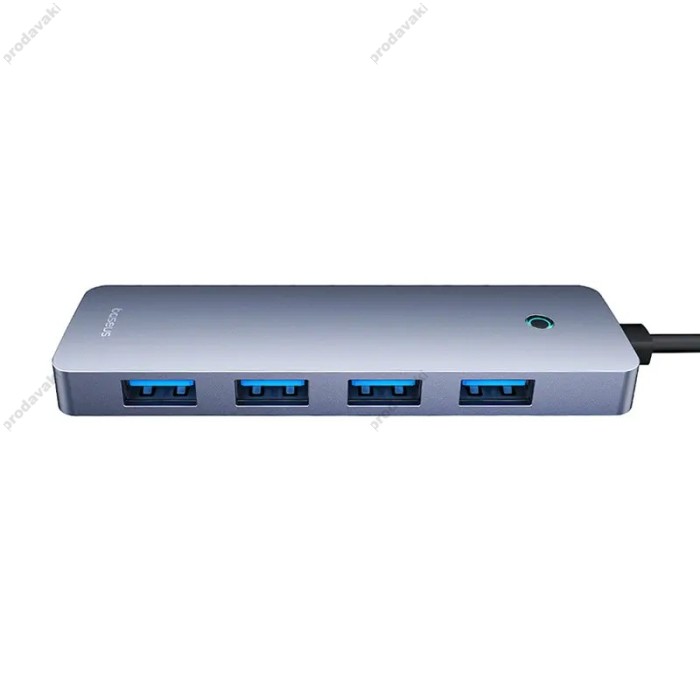 USB-Хаб Baseus UltraJoy Series 4в1 USB to 4xUSB 3.0 15cm Grey B0005280B811-10