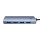 USB-Хаб Baseus UltraJoy Series 4в1 USB to 4xUSB 3.0 15cm Grey B0005280B811-10
