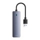USB-Хаб Baseus UltraJoy Series 4в1 USB to 4xUSB 3.0 15cm Grey B0005280B811-10