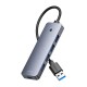 USB-Хаб Baseus UltraJoy Series 4в1 USB to 4xUSB 3.0 15cm Grey B0005280B811-10