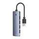 USB-Хаб Baseus UltraJoy Series 4в1 USB to 4xUSB 3.0 15cm Grey B0005280B811-10