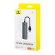 USB-Хаб Baseus UltraJoy Series 4в1 USB to 4xUSB 3.0 15cm Grey B0005280B811-10