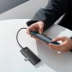 USB-Хаб Baseus Lite Series 4в1 USB to 4xUSB 3.0 25cm Black WKQX030001