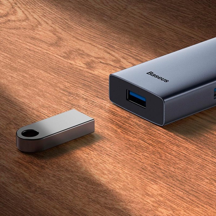 USB-Хаб Baseus UltraJoy Series Docking Station 6в1 Type-C to HDMI+4xUSB 3.0 Grey B00052809813-00