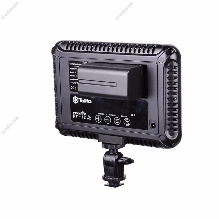  Накамерне відеосвітло LED Tolifo PT-12B 12W color 3200-5600K
