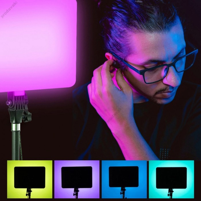 Світлодіодна прямокутна LED лампа CH PM-36 RGB 2700K-6000K 36х25см 