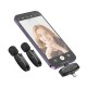 Бездротовий мікрофон Hoco L15 Lightning / Type-C Wireless Digital Microphone Crystal lavalier Black
