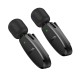 Бездротовий мікрофон Hoco L15 Lightning / Type-C Wireless Digital Microphone Crystal lavalier Black