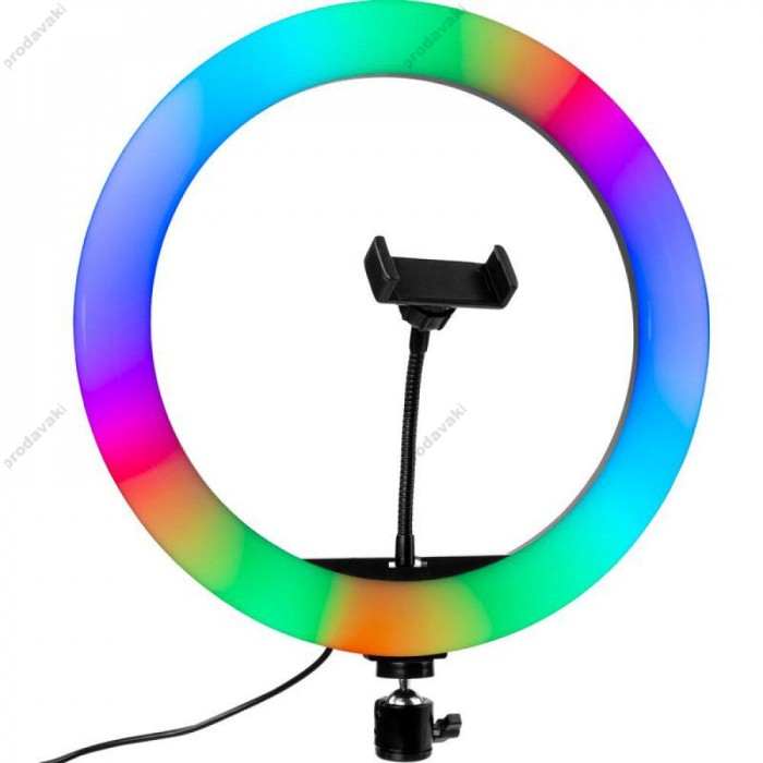 Лампа Кільцева Led CH MJ-33 RGB 33 см 25W 3000-6000K із затискачем для тел.+пульт
