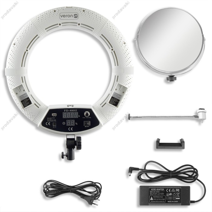 Лампа Кільцева LED Veron FD-480 II LSD 45см 96W White із дзеркалом