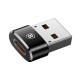Перехідник BASEUS USB Male To Type - C Female 2.4A Black (CAAOTG-01)