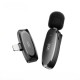 Бездротовий мікрофон XO MKF08B Lightning  wireless Collarclip microphone Black