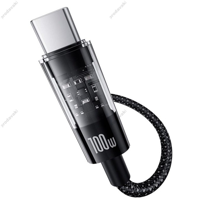 Кабель Baseus Gem Fast-Charging Data Cable USB to Type-C 100W 6A 1m Black P10373002111-00
