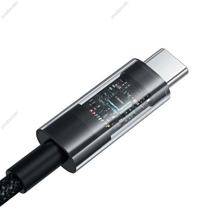Кабель Baseus Gem Fast-Charging Data Cable Type-C to Type-C 100W 5A 1m Black P10373000111-00
