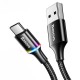 Кабель Baseus Halo USB to Type-C 3A 1m Black CATGH-B01