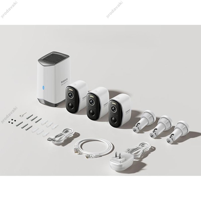 Камера відеоспостереження Baseus Security N1 Outdoor Camera 2k 3-cam White (S0TW012131)
