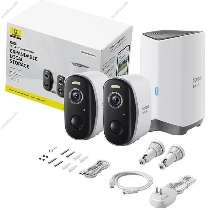 Камера відеоспостереження Baseus Security N1 Outdoor Camera 2k 2-cam White (S0TW002131)