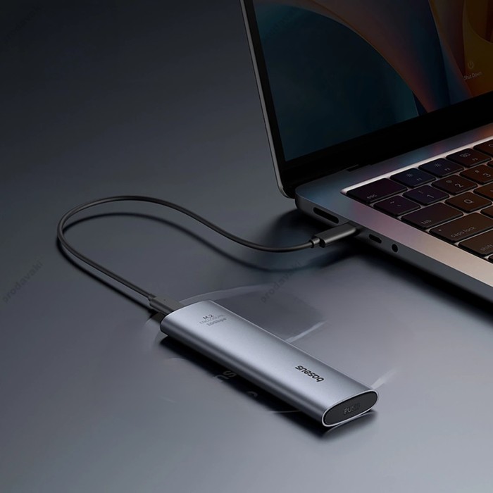 Корпус для зовнішного SSD диску Baseus FlyJoy Series SSD Enclosure M. 2 NVMe 8TB Max Grey (B00760600811-01)
