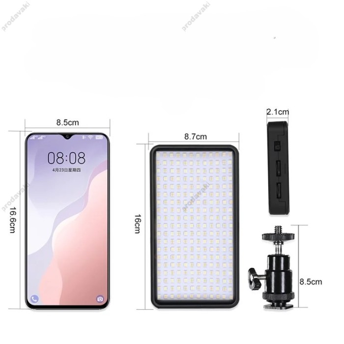 Накамерне відеосвітло LED CH W228 3200-6500K