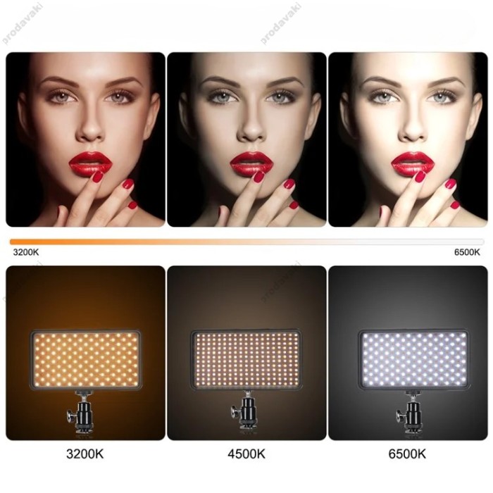 Накамерне відеосвітло LED CH W228 3200-6500K