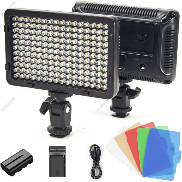 Накамерне відеосвітло Tolifo LED CH PT-176S 3200-5600K батарея та зарядка