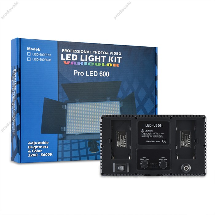 Лампа відеосвітло LED CH U600 Remote 21х12 cm 480 Lights 3200K-5500K