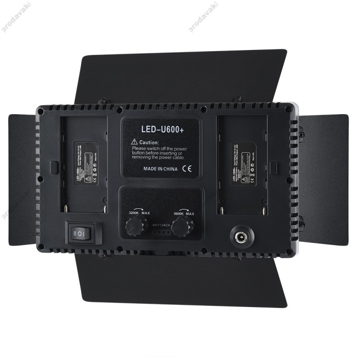 Лампа відеосвітло LED CH U600 Remote 21х12 cm 480 Lights 3200K-5500K