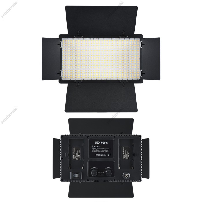 Лампа відеосвітло LED CH U600 Remote 21х12 cm 480 Lights 3200K-5500K